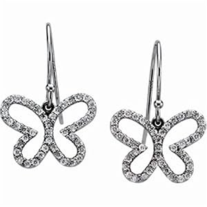 Diamond Butterfly Earrings
