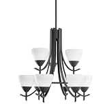 Kichler Lighting 1677DBK 9-Light Olympia Incandescent Chandelette, Distressed Black