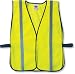 MESS FABRIC SAFETY VEST WITH REFLECTIVE STRIP LIME COLRO