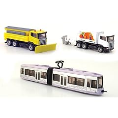 Scania + Sonstige Kommunal-Set: M�llwagen, Winterdienst und Strassenbahn, Modellauto, Fertigmodell, Siku 1:87