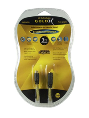 Offspring Technologies GoldX Plus Series S-Video Extension Cable with 24Kt Gold Plated Contacts (12 feet)