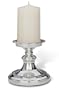 Waterford Fine Silver Gadroon Pillar Candleholder W/ Candle