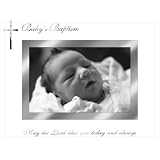Malden Baby's Baptism Picture Frame, Silver by Malden