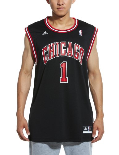 NBA Men's Chicago Bulls Derrick Rose Revolution 30 Alternate Replica Jersey (Black, Medium)