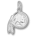 LogoArt Washington Redskins 1/2 Inch X 1/2 Inch Sterling Silver Charm