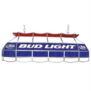 Trademark Bud Light 40-inch Stained Glass Pool Table Light