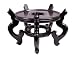 Fish Bowl Wooden Stand Black 10 Inches