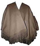 Warm Sexy Soft 100% Alpaca Wool Poncho Coat Cape Stylish Solid Camelhair Color