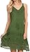 Sakkas Ameelynn Short Embroidered Batik Festival Sleeveless Spaghetti Strap Dress