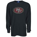 Reebok San Francisco 49ers Black Thermal Long Sleeve Top
