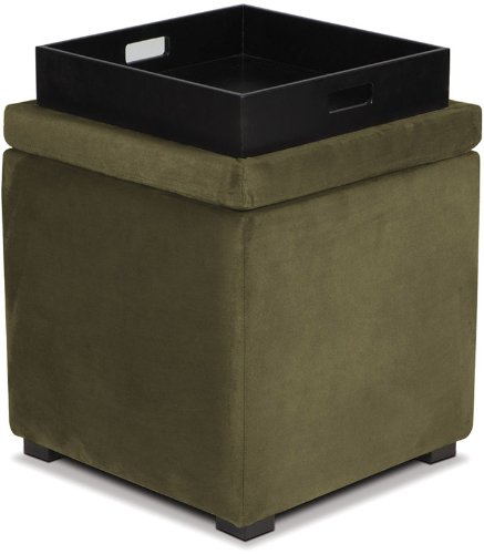 Office Star Products Avenue Six Detour Olive Storage Cube with Tray