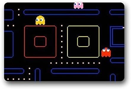 Our Iris Video Game Childhood Memories Decorative Doormat Indoor/Outdoor Doormat Decor Rug Non-woven Fabric Non Slip 23.6(L) x 15.7(W)