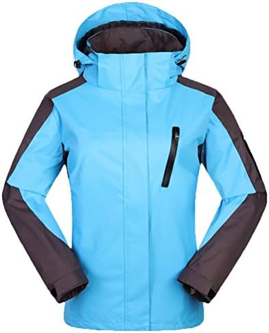 Vvip Womens Outdoor Jacket Climb Hiking Ski Snow Waterproof Hooded Coat Light Blue 07-361-4