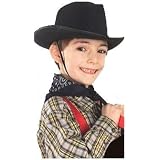 New Child Country Black Cowboy Stetson Felt Costume Hat 