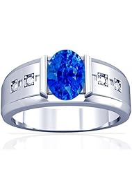 18K White Gold Oval Cut Blue Sapphire Solitaire Ring (GIA Certificate)