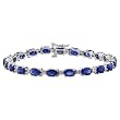 14K White Gold Sapphire and Diamond Bracelet