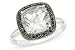 3 1/10 Carat Green Amethyst and Black Diamond 14K White Gold Ring 3 1/10 Carat Green Amethyst and Black Diamond 14K White Gold Ring