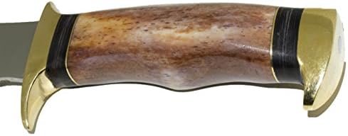 Equinox Professional Hunting Knife- Custom Handmade- Camel Bone and Lacquer Handle- 12