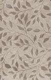 Hand Tufted Carpet Area Rug Vines Squares IVORY 20X30