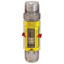 Hedland H621-604 EZ-View Flowmeter With Sensor, Polysulfone, For Use With Water, 0.5 - 4 gpm Flow Range, 1" NPT Male
