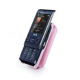Tuff-Grip Slim-Line Classic Leather Case Cover for Sony Ericsson W595 - Pink