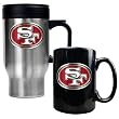NFL San Francisco 49ers Travel Mug & Ceramic Mug Set - Primary Logo