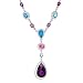 Necklace With 43.21ctw Clean Diamonds, Created Sapphire, Aquamarine, Amethysts, Citrines, Topazes Crafted in 14K Two tone Gold. Total item weight 29.7g Length 16in