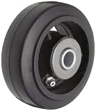 RWM Casters RIR-0415-08 4″ Diameter Tread Mold-On Rubber Wheel with Roller Bearing, 250 lbs Capacity Range
