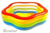 Childrens Summer Colours Inflatable Swimming / Paddling Pool (73 X 71 X 21)