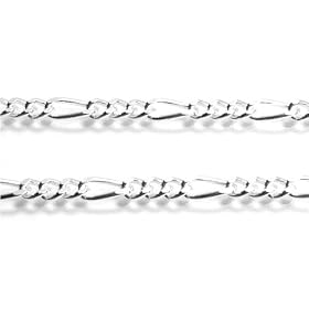 【クリックで詳細表示】新宿銀の蔵 シルバー925 フィガロチェーン 幅2.4mm(40～60cm)