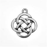 Fine Silver Plated Pewter Celtic Knot Open Pendant Charm 20mm (1)