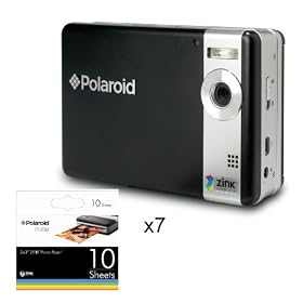 Polaroid CZA-05300B PoGo Instant Digital Camera PLUS Zink media 70 Pack Photo Paper