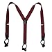 CTM® Mens Elastic Button End Suspenders (Tall Available)