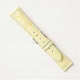 松重オリジナルMK822Y 22mm 本格手縫い白糸ステッチ イエロー