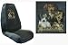 Car Truck SUV Beagle Trio with Bone Dog Print Seat Covers 2 Charcoal Grey Universal Vehicle Bucket Seatcovers