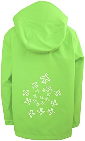 Charlies Coat Big Boys Reflective Airplane Waterproof Jacket Small Neon Green