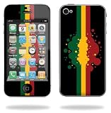 Apple iPhone 4 Protective Skin Decal Sticker 16GB 32GB - Rasta Flag