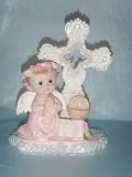 Christening or First Communion Cake Top Centerpiece Girl poly resin