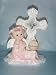 Christening or First Communion Cake Top Centerpiece Girl poly resin