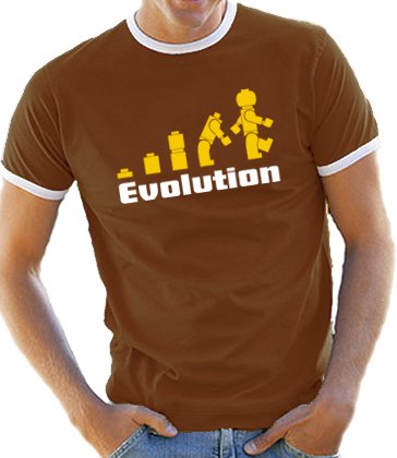 Touchlines Herren Kontrast / Ringer T-Shirt Evolution, brown/white, XL, B5040 Preisvergleich