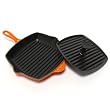 Le Creuset Enameled Cast-Iron Panini Press and Skillet Grill, Flame