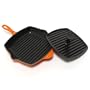 Le Creuset Enameled Cast-Iron Panini Press and Skillet Grill, Flame