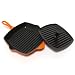 Le Creuset Enameled Cast-Iron Panini Press and Skillet Grill, Flame