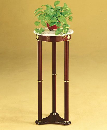 White Marble Top Plant Stand - Coaster 3310 White Marble Top Plant Stand - Coaster 3310