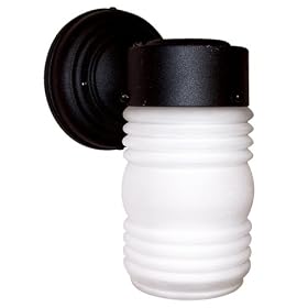 MaxLite ML4G181JJBK 18-Watt Jelly Jar Lantern (75-Watt equivalent) in Black by Maxlite
