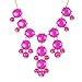 Rosy Bubble Necklace, Rosy Red Color Necklace, Statement Necklace (Fn0508-Rosy)