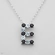 Necklace With 3.05ctw Precious Stones - Genuine Sapphires and Topazes in 925 Sterling silver. Total item weight 5.5g Length 16in