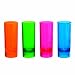Northwest Enterprises N21090 Brights Hard Plastic Shooter Glass, 2-Ounce Capacity, Assorted Neon Pink/Green/Blue/Orange (12 Packs of 10)