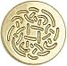 Manuscript Pen Decorative Seal Coin Celtic Rose; 3 Items/Order