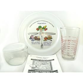 Portion Doctor White Plastic, Full Color, Portion Control Kit- Adults